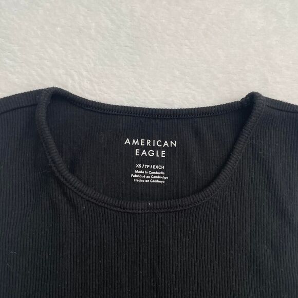 American Eagle Fitted Black Tank Top Women's XS - Picture 2 of 3